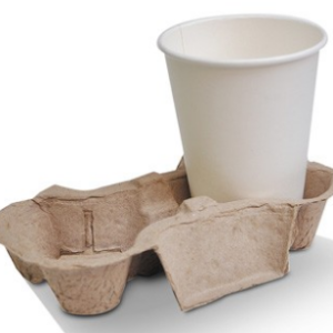 Recycled Eggshell 2 Cup Coffee Tray (splitable 4 cup)