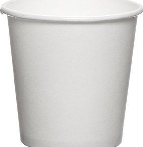 Coffee Cup Plain White Single Wall 4oz Espresso (Fits Lid)