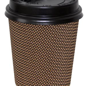 Black 8oz Squat Coffee Cup -90mm one size lid fits all