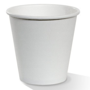 PAC 8oz Single Wall Plain White - Squat (One size fits all lid)