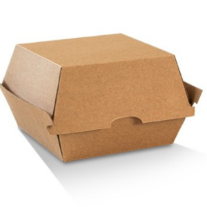 Corrugated Enviro Clamshell PLAIN "Burger" (102 x 105 x 80 mm)