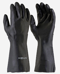 Black Neoprene Gauntlet Gloves
