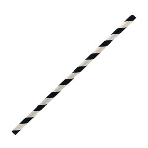 Straws Standard/Regular 210mm "5mm" now replaced by Paper Straw - Regular size 6mm - Black Stripe