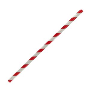 Straws Standard/Regular 210mm "5mm" now replaced by Paper Straw - Regular size 6mm - Red Stripe