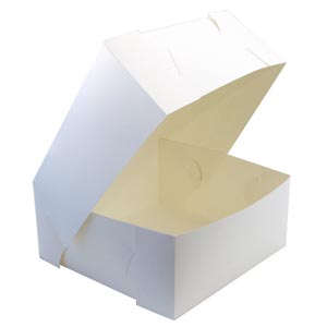 Pop Up Cake Box 12" White (12"x5"x5.5")
