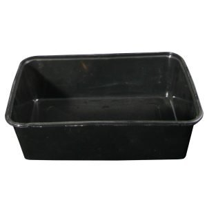 500ml Black Plastic Rectangular Container