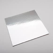 12" Square Silver Cake Board - 3mm