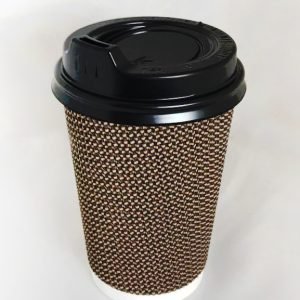 Black 12oz Single Wall Coffee Cup