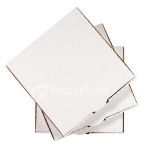 Plain White Double Pizza BOX 11" (qty of 100)