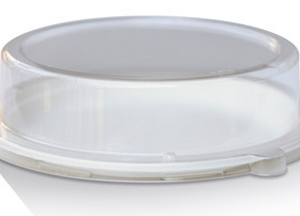 PET Ripple Lid to suit Sugarcane 9" Round Plate